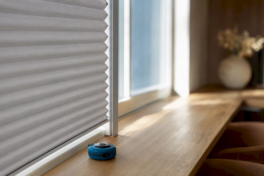 Wabenstruktur am Fenster mit gefiltertem Tageslicht