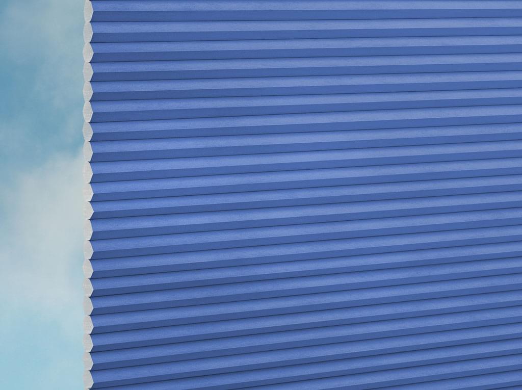 DUETTE® Fixé Unix (1.7641) Blau Wabenplissee-Stoff – Original Hunter Douglas Plissee-Stoff, Made in Germany