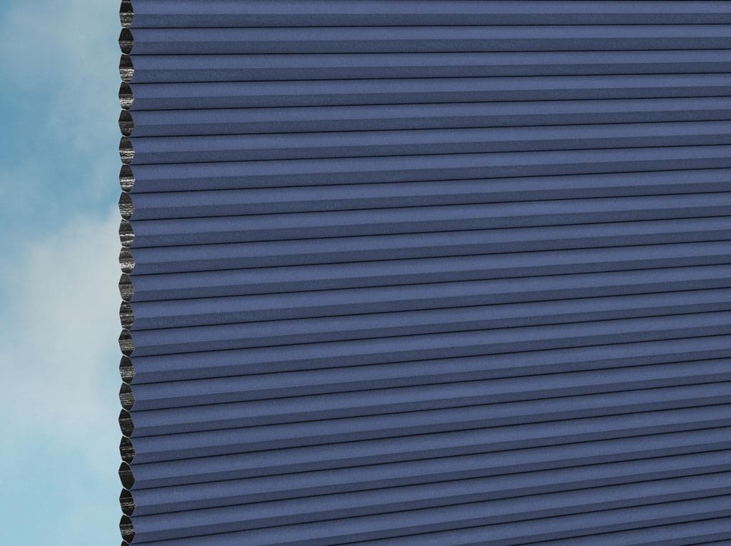 DUETTE® Fixé Unix Dark (3.7442) Blau Wabenplissee-Stoff – Original Hunter Douglas Plissee-Stoff, Made in Germany