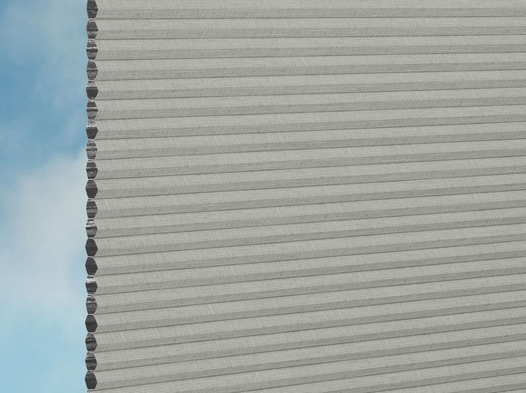 DUETTE® Fixé Hopsack Dark (3.2753) Grau Wabenplissee-Stoff – Original Hunter Douglas Plissee-Stoff, Made in Germany