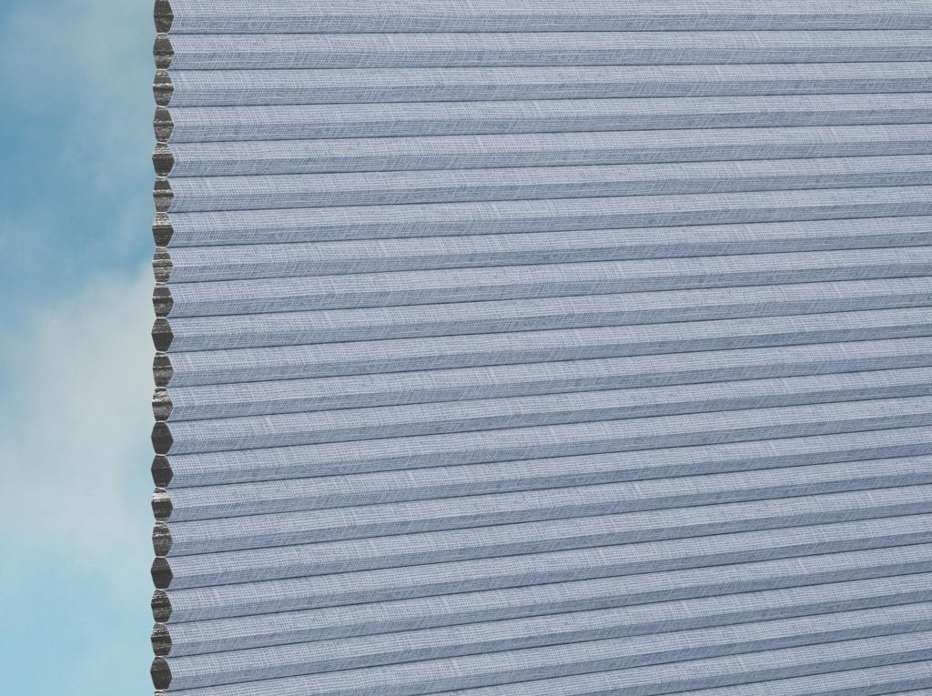 DUETTE® Fixé Hopsack Dark (3.2745) Blau Wabenplissee-Stoff – Original Hunter Douglas Plissee-Stoff, Made in Germany
