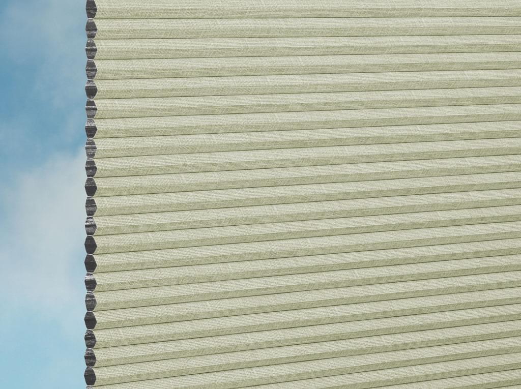 DUETTE® Fixé Hopsack Dark (3.2777) Grün Wabenplissee-Stoff – Original Hunter Douglas Plissee-Stoff, Made in Germany