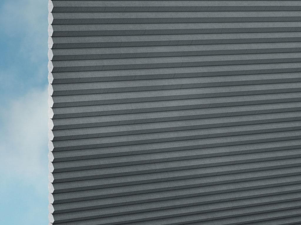DUETTE® Fixé Batiste (4.6056) Grau Wabenplissee-Stoff – Original Hunter Douglas Plissee-Stoff, Made in Germany