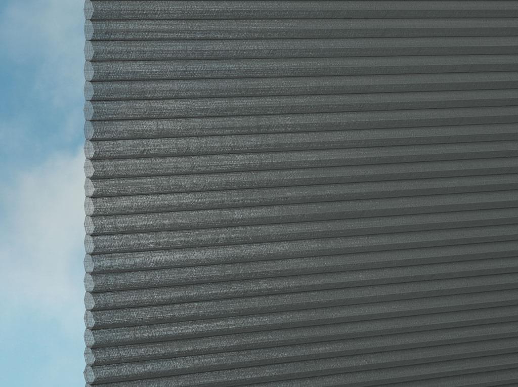 DUETTE® Fixé Batiste Sheer (4.6559) Grau Wabenplissee-Stoff – Original Hunter Douglas Plissee-Stoff, Made in Germany